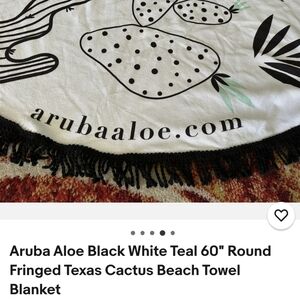 Aruba Aloe Round Cactus Beach Towel